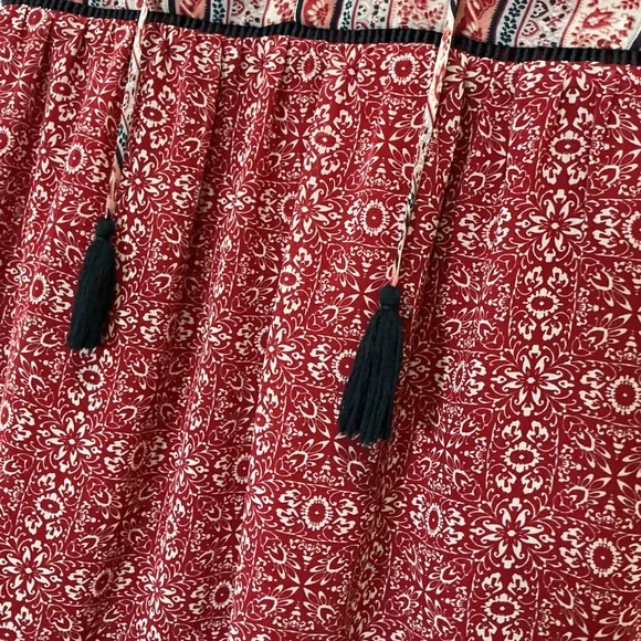 Knox Rose Red Patterned Dress With Tassels - Picture 2 of 6